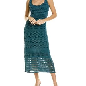 Vince Teal Crochet dress - L